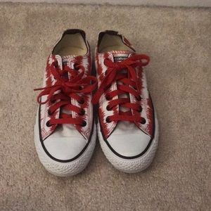 Colorful Red and White Converse